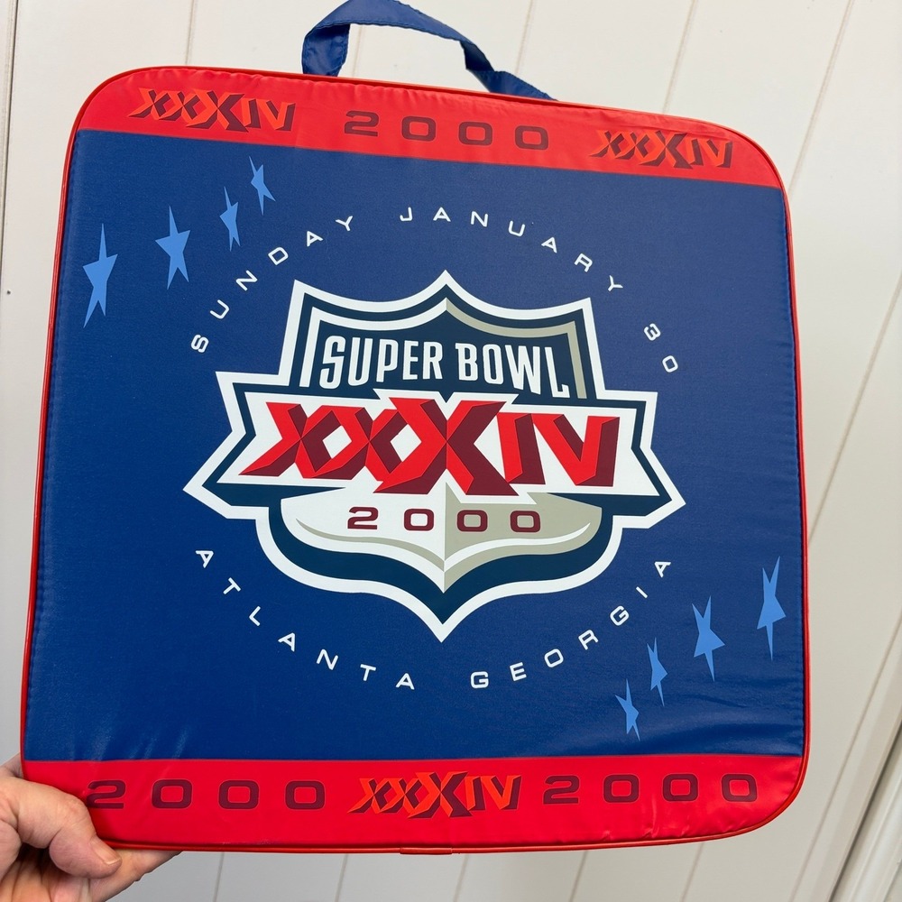 Y2K NFL Super Bowl XXXIV Stadium Cushion Seats Set of 3 2000 Atlanta Georgia